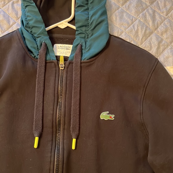 Lacoste sport  zip up hoodie size 4 medium - Picture 3 of 7